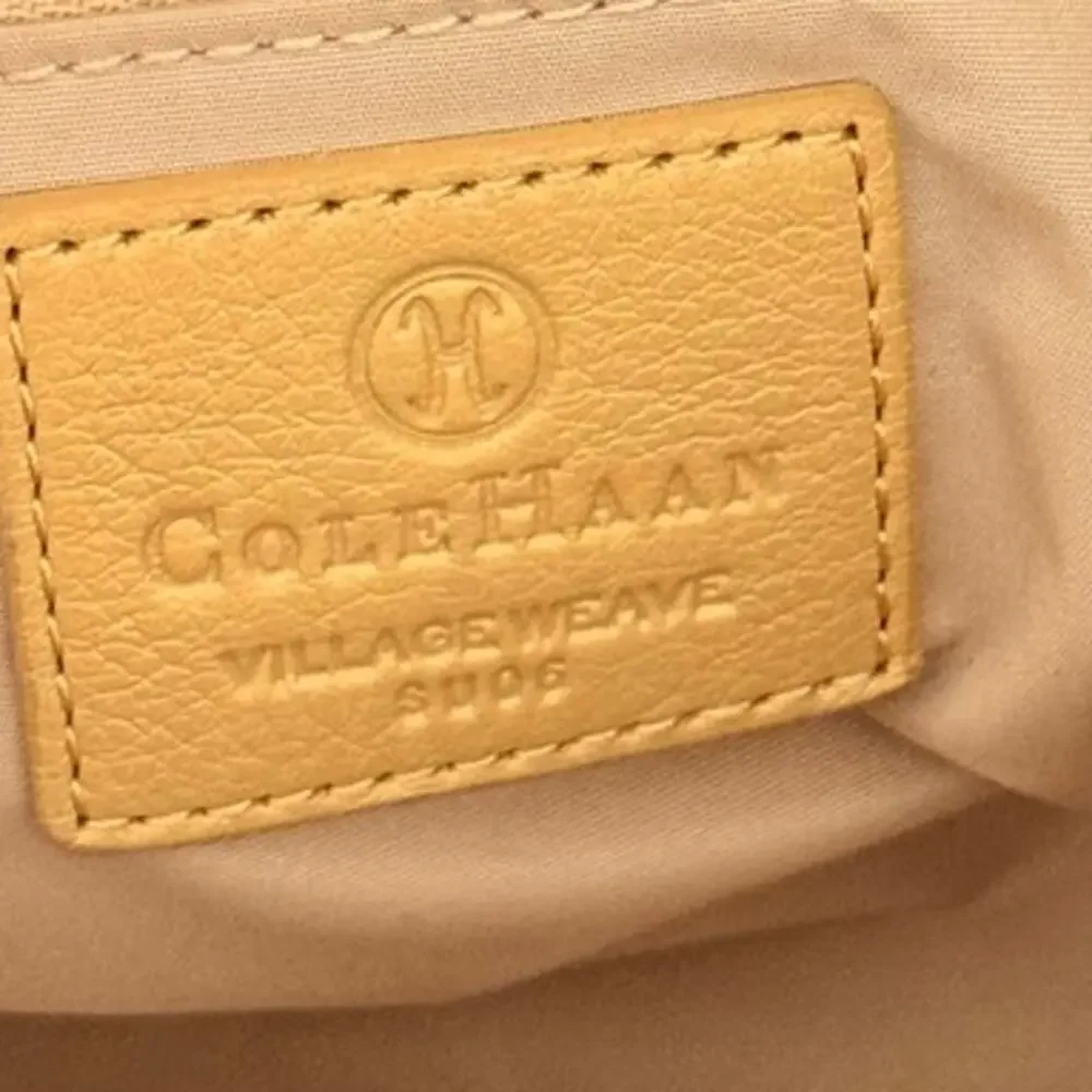 Cole Haan‎ Vintage Y2K Villageweave SU06 Woven Leather Hobo Bag Tan